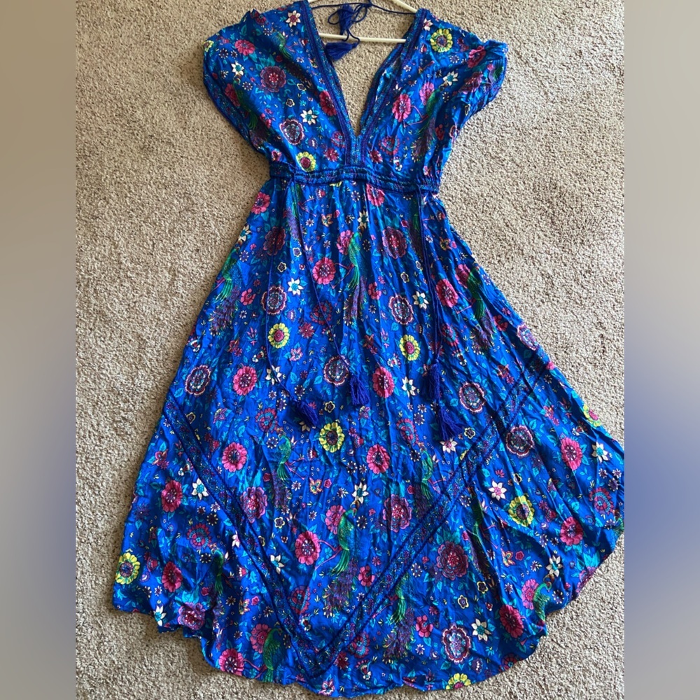 R. Vivimos bohemian-style floral print dress maxi XL 16/18